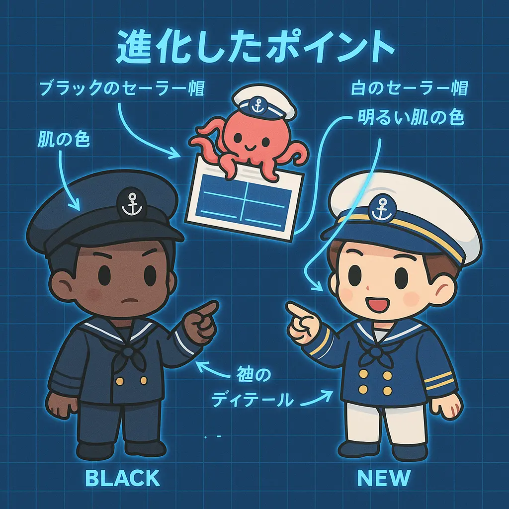 初代黒海との違いと進化ポイント - 大海物語4ブラック 199