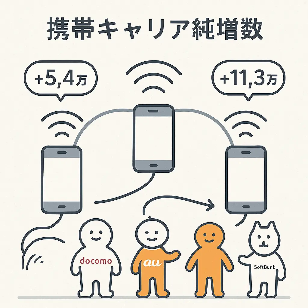 通信業界（携帯キャリア）での純増数 - 純増とは