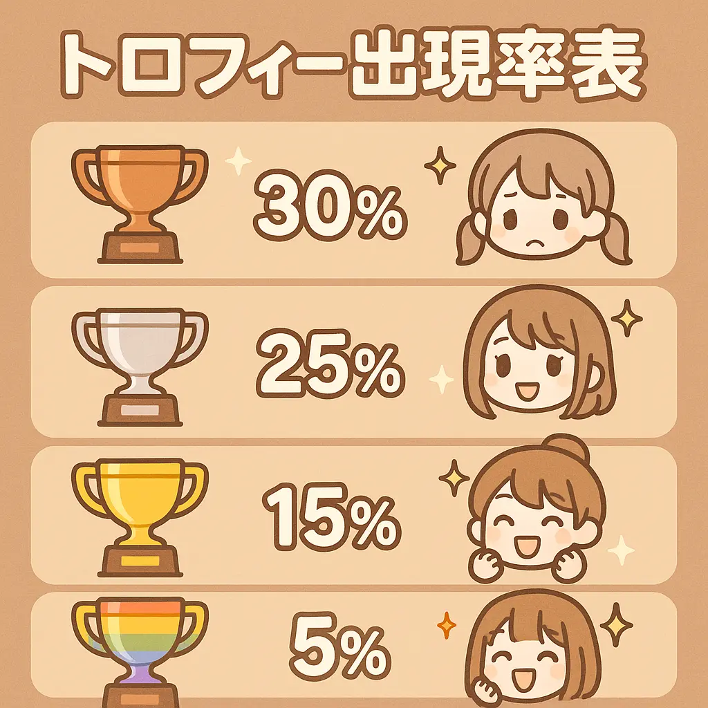 トロフィーと終了画面が示す設定示唆の読み解き方 - クレアの秘宝伝 設定示唆