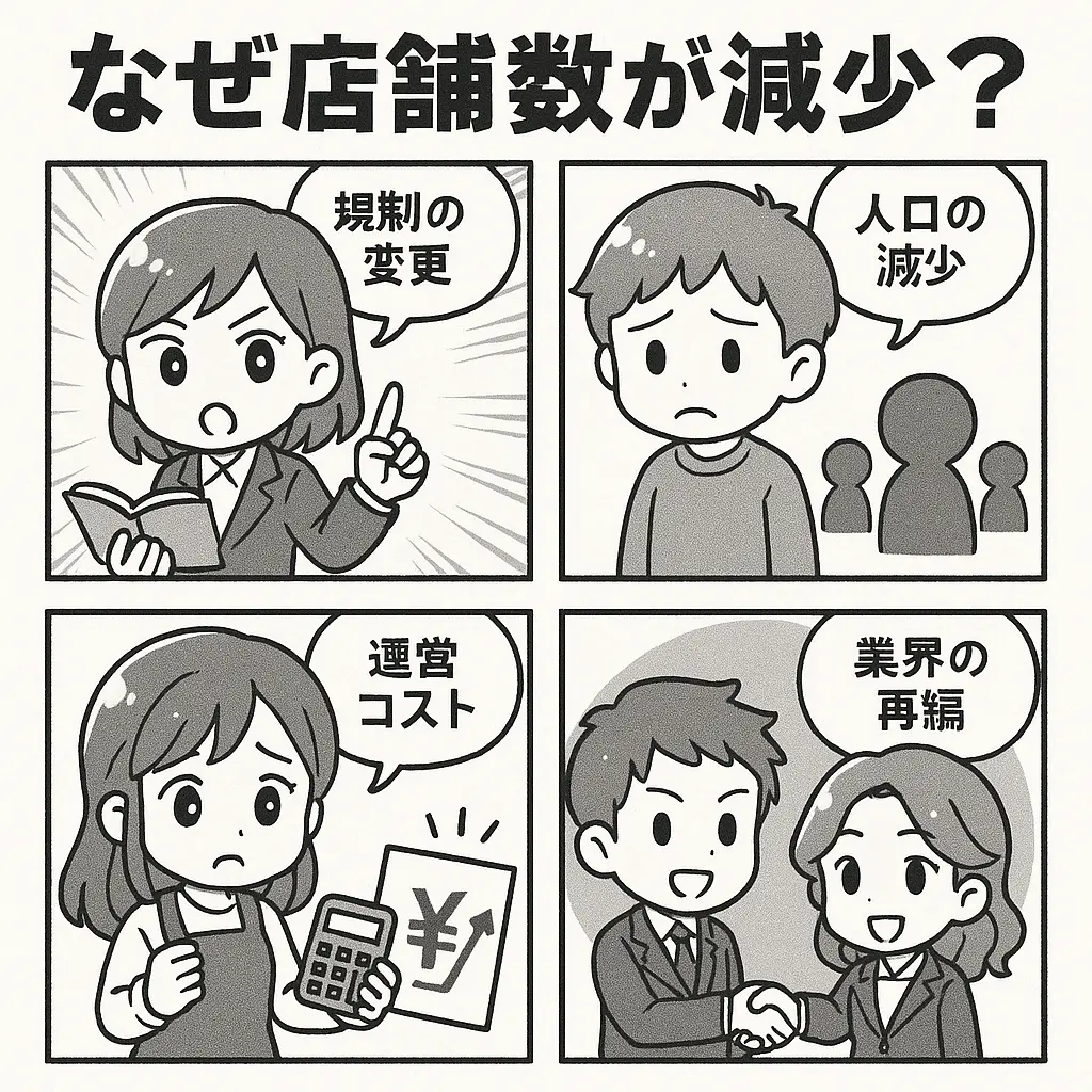 なぜパチンコ店舗数は減り続けるのか - パチンコ 店舗数 推移