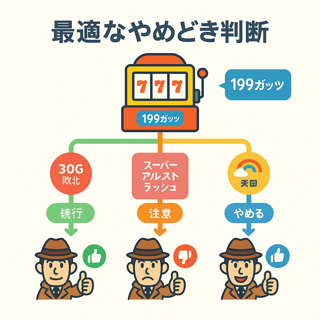 やめどきの判断基準と状況別の対応方法 - 銭形4 スマスロ 攻略 天井 やめどき