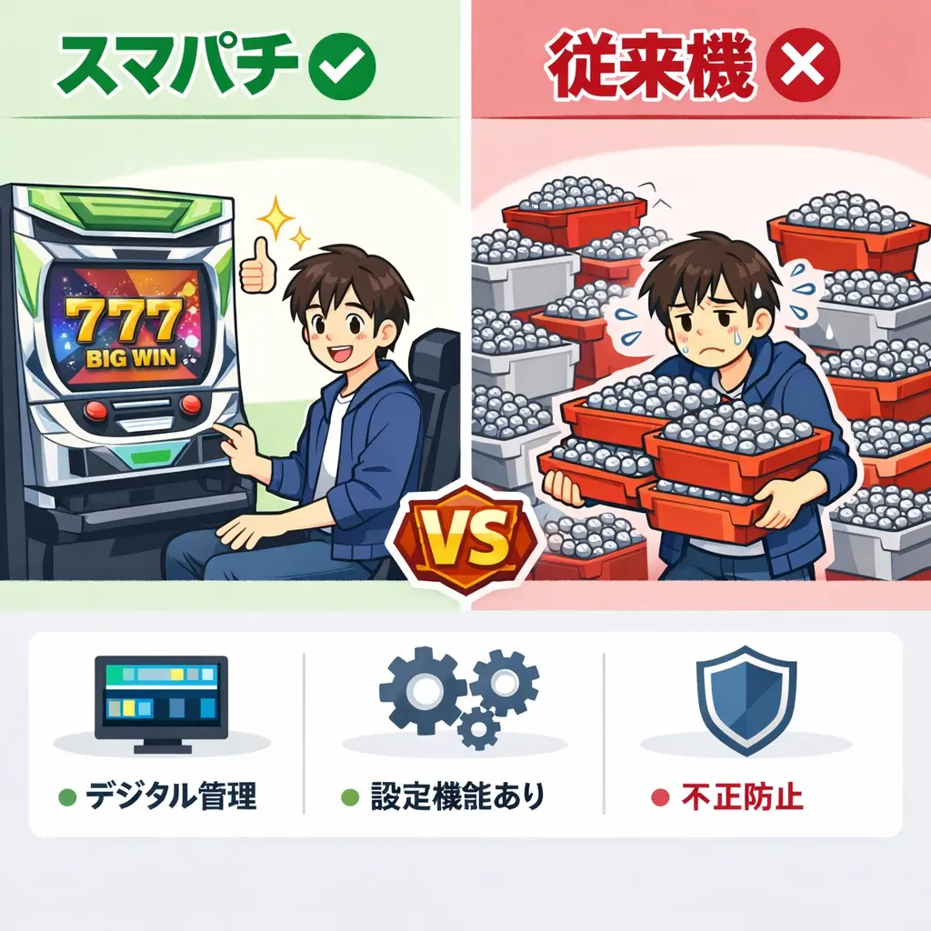 従来のパチンコ台との違い - スマパチとは