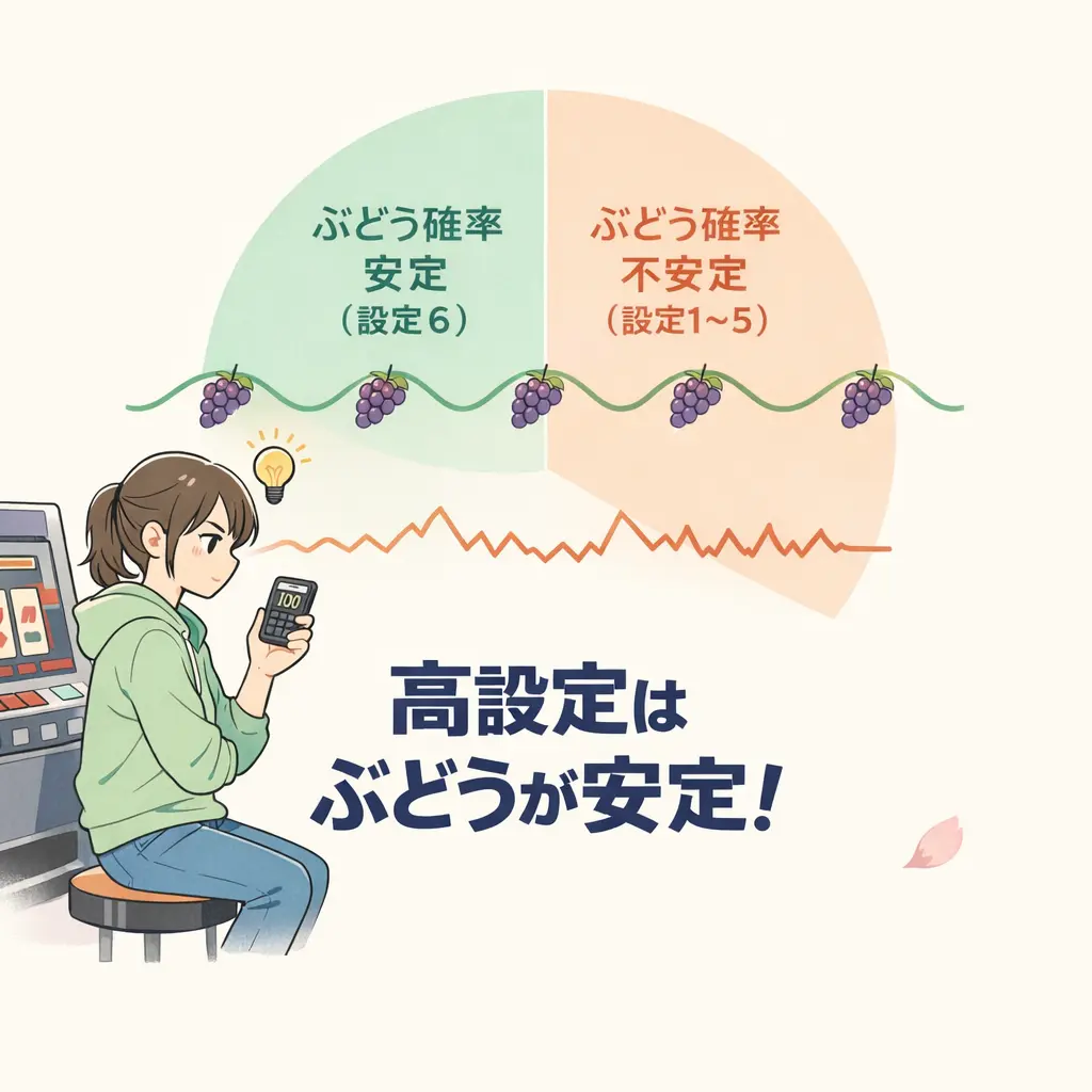 ぶどう確率が高設定判別の最重要指標である理由 - アイムジャグラー 高設定 特徴