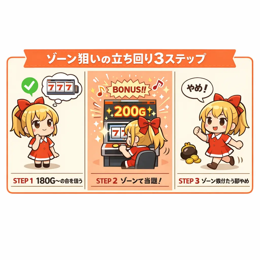 ゾーン狙いの実践的な立ち回り方法 - 沖ドキゴールド ゾーン