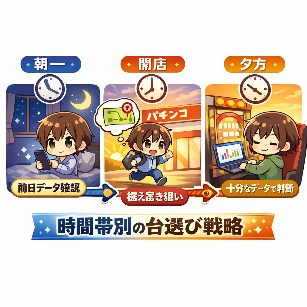時間帯別の台選び戦略 - パチンコ 当たりやすい台 見分け方