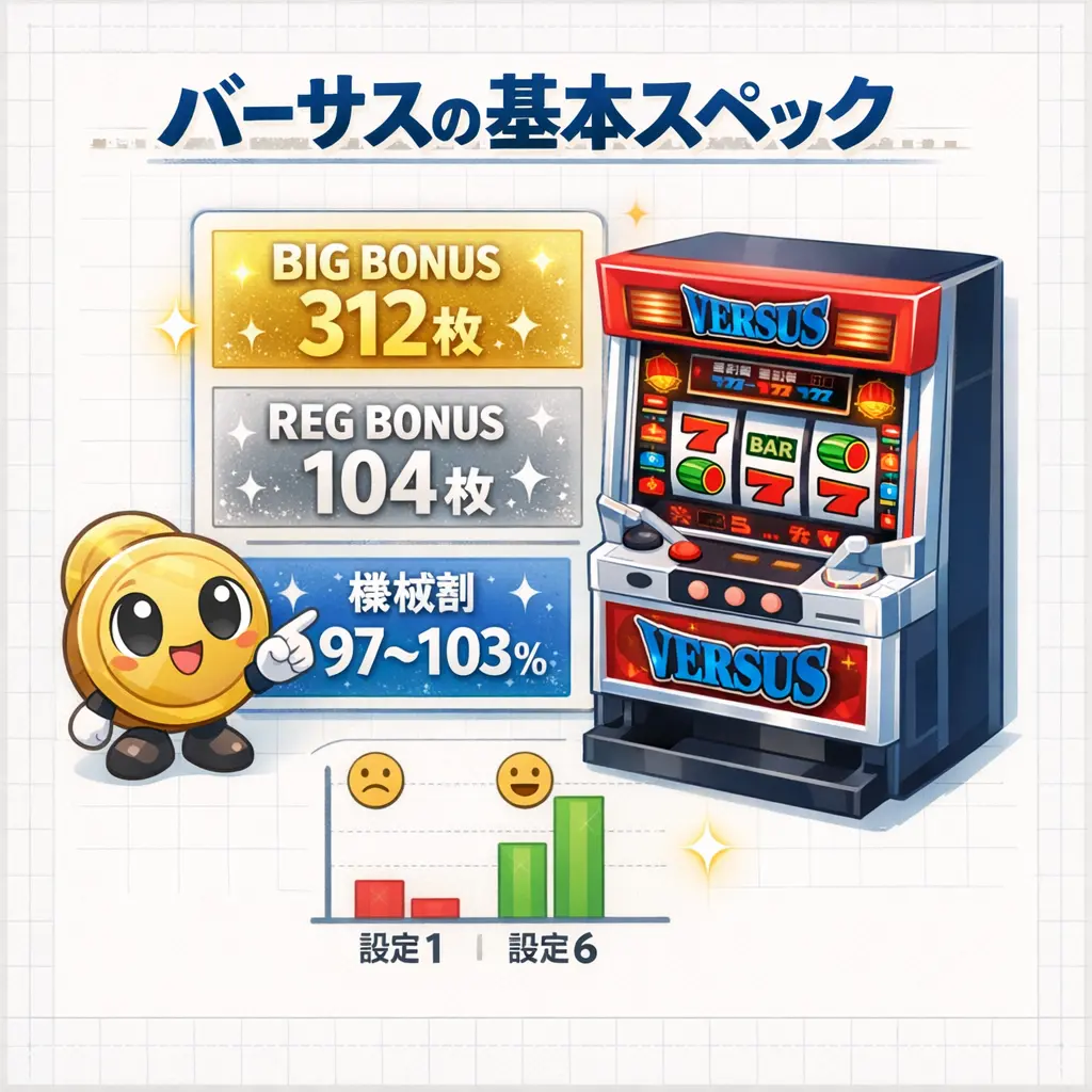 バーサスの基本スペックとゲーム性を理解する - バーサス 打ち方